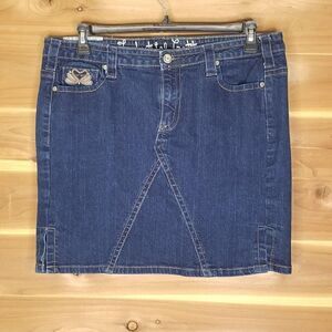 Industrial Cotton Denim Skirt (size 18)